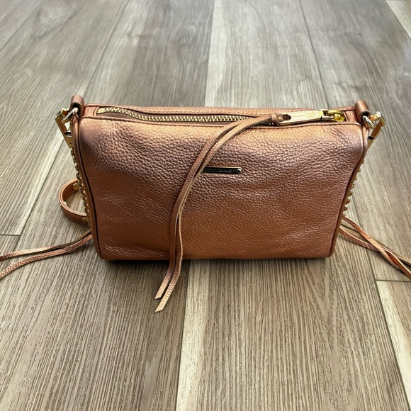 REBECCA MINKOFF ROSE GOLD 3 Zip crossbody purse, gold hardware - Picture 2 of 14